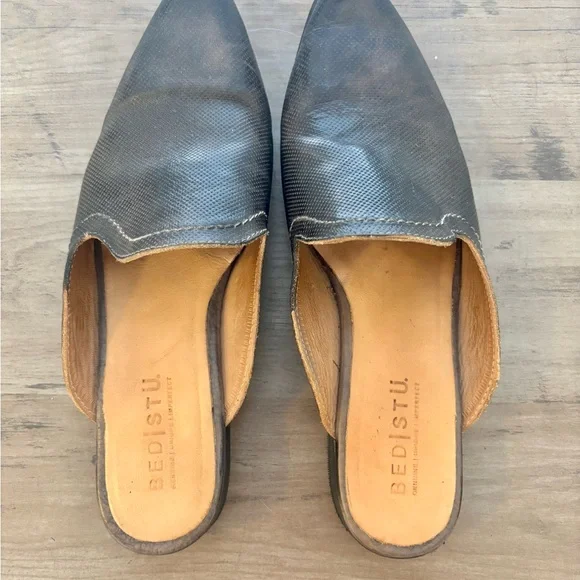 Women’s Bed Stu Brenda Black Leather Mules - Picture 3 of 9